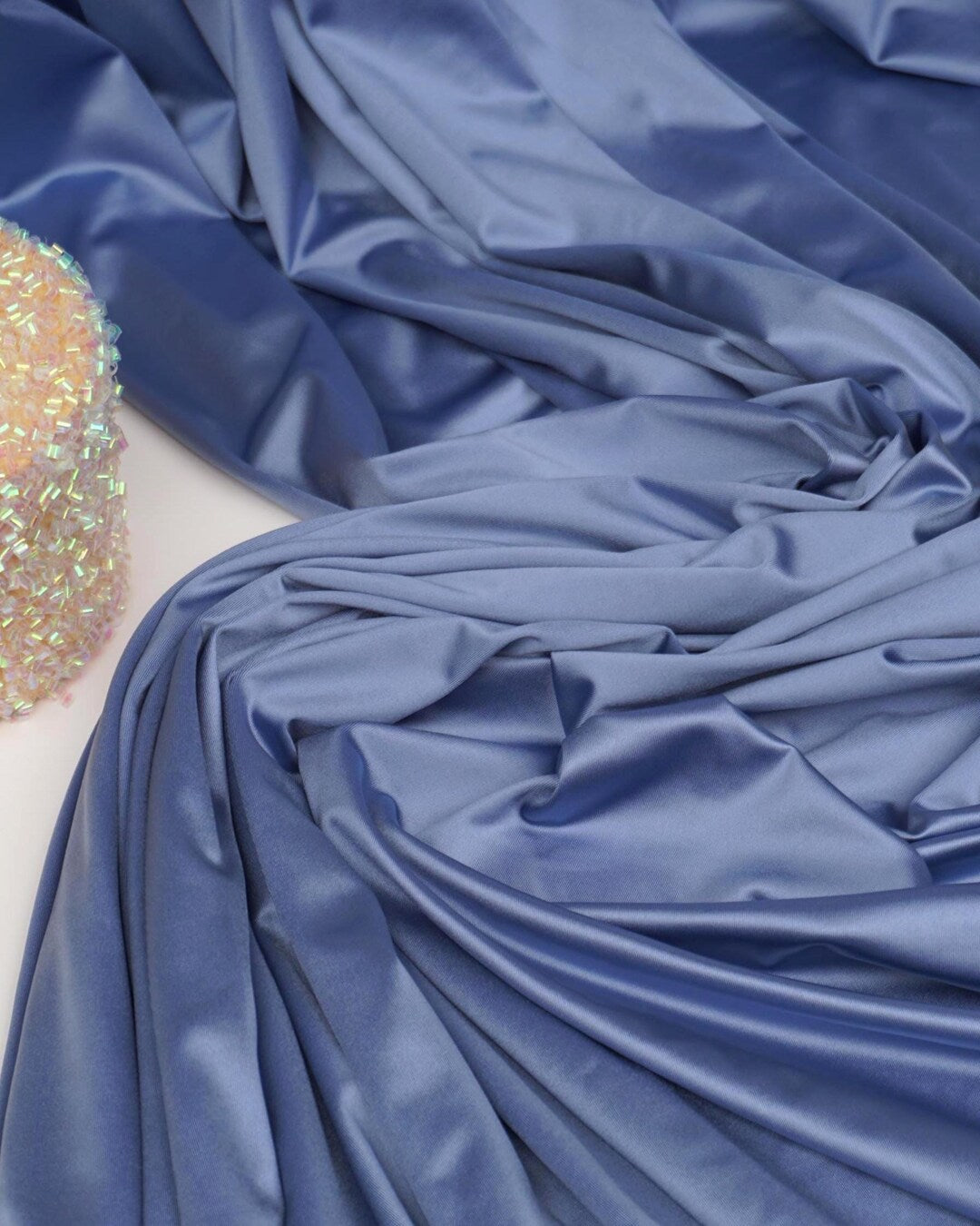 Denim Shiny Milliskin Nylon Spandex Fabric - Image 12