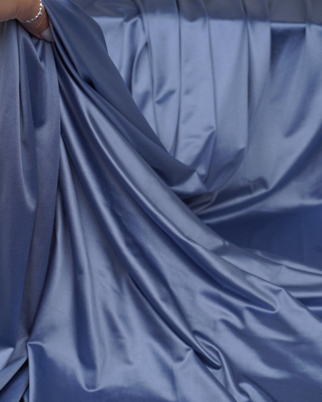 Denim Shiny Milliskin Nylon Spandex Fabric - Image 13