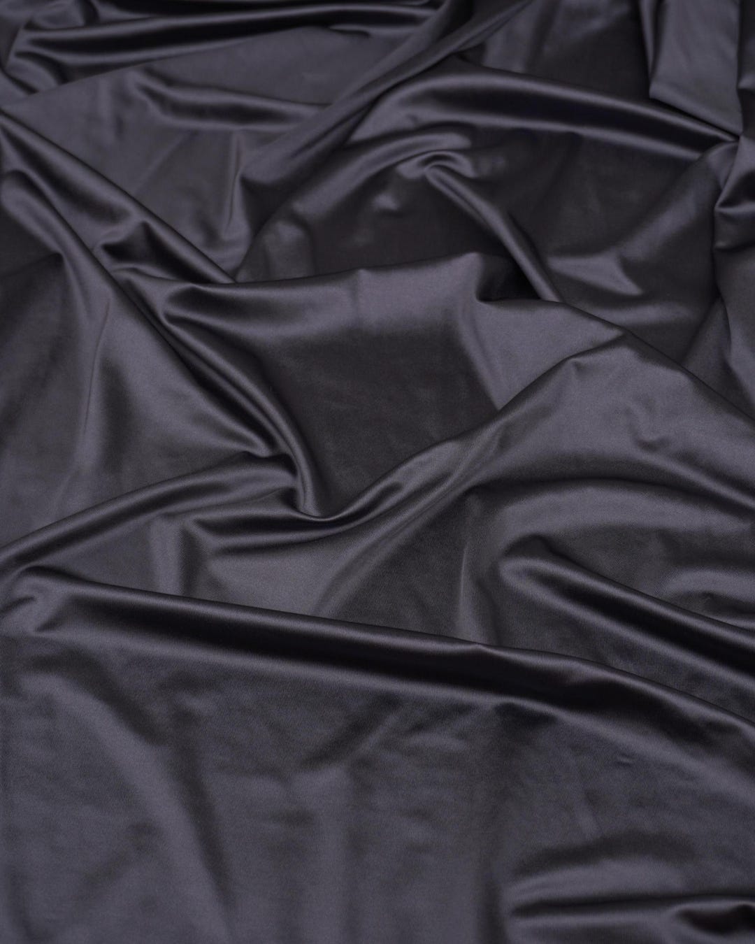 Gray Shiny Milliskin Nylon Spandex Fabric