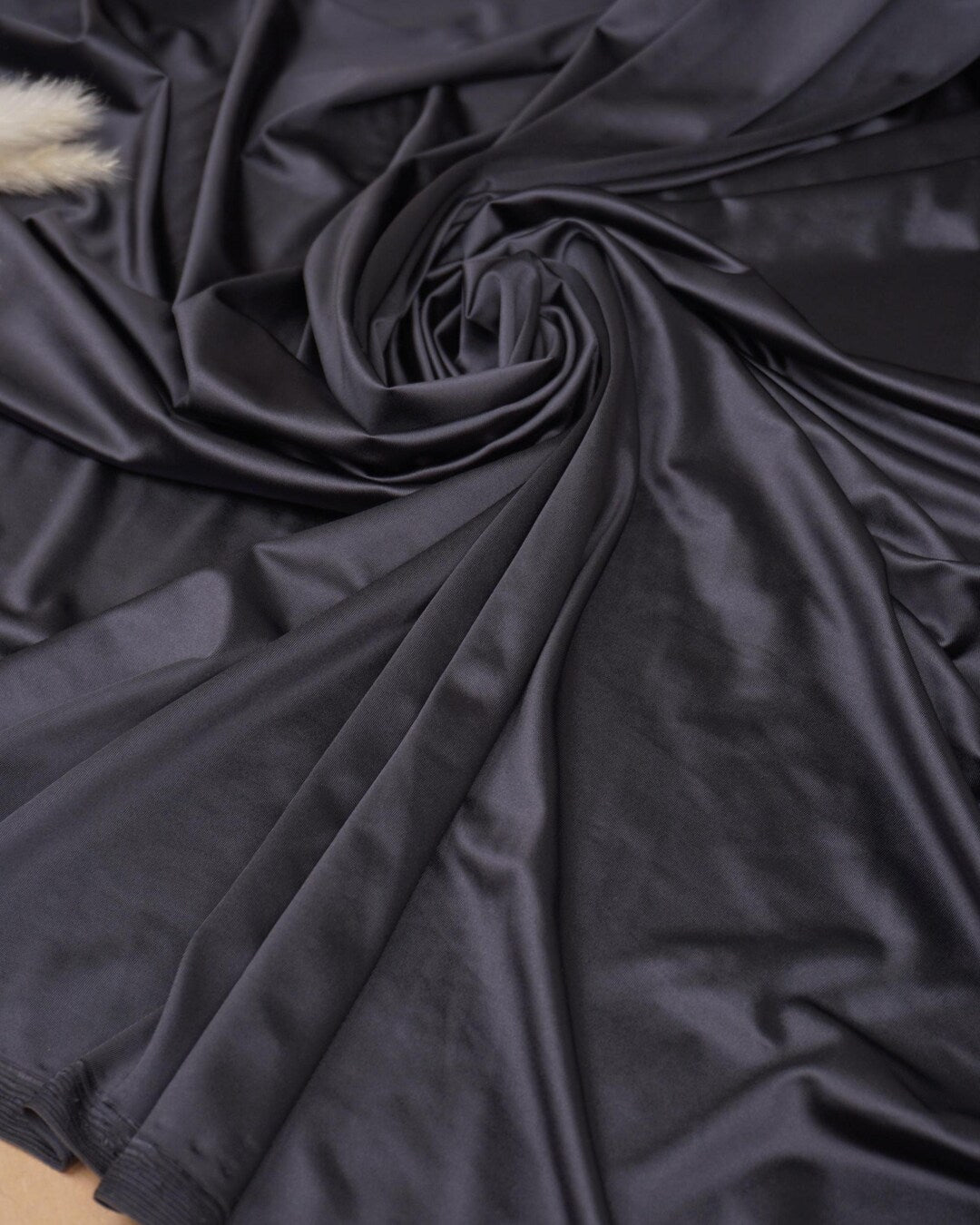 Gray Shiny Milliskin Nylon Spandex Fabric