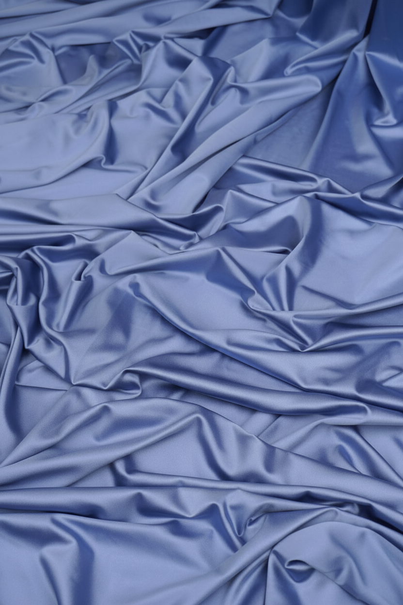 Denim Shiny Milliskin Nylon Spandex Fabric 4-Way Stretch By the Yard