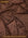 Cocoa Brown 3mm confetti dot sequin fabric draped, metallic mesh sparkle fabric by the yard
