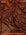 Copper 3mm confetti dot sequin fabric draped, metallic mesh sparkle fabric by the yard