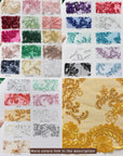 Tiffany Floral Lace Fabric by Yard Embroidery Corded With Sequins Fabric Non Stretch for Formal Wear, Bridal Gowns, Event Decoration