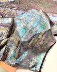 Iridescent Galaxy Foil Fabric by Yard, Shimmer Metallic Gold Hologram, for Cosplay Costumes