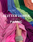 Metallic Lurex Spandex Fabric by Yard, Shimmer 4 way Stretch Material for Luxury Gowns Dresses, Backdrops Event Decoration Material 60''