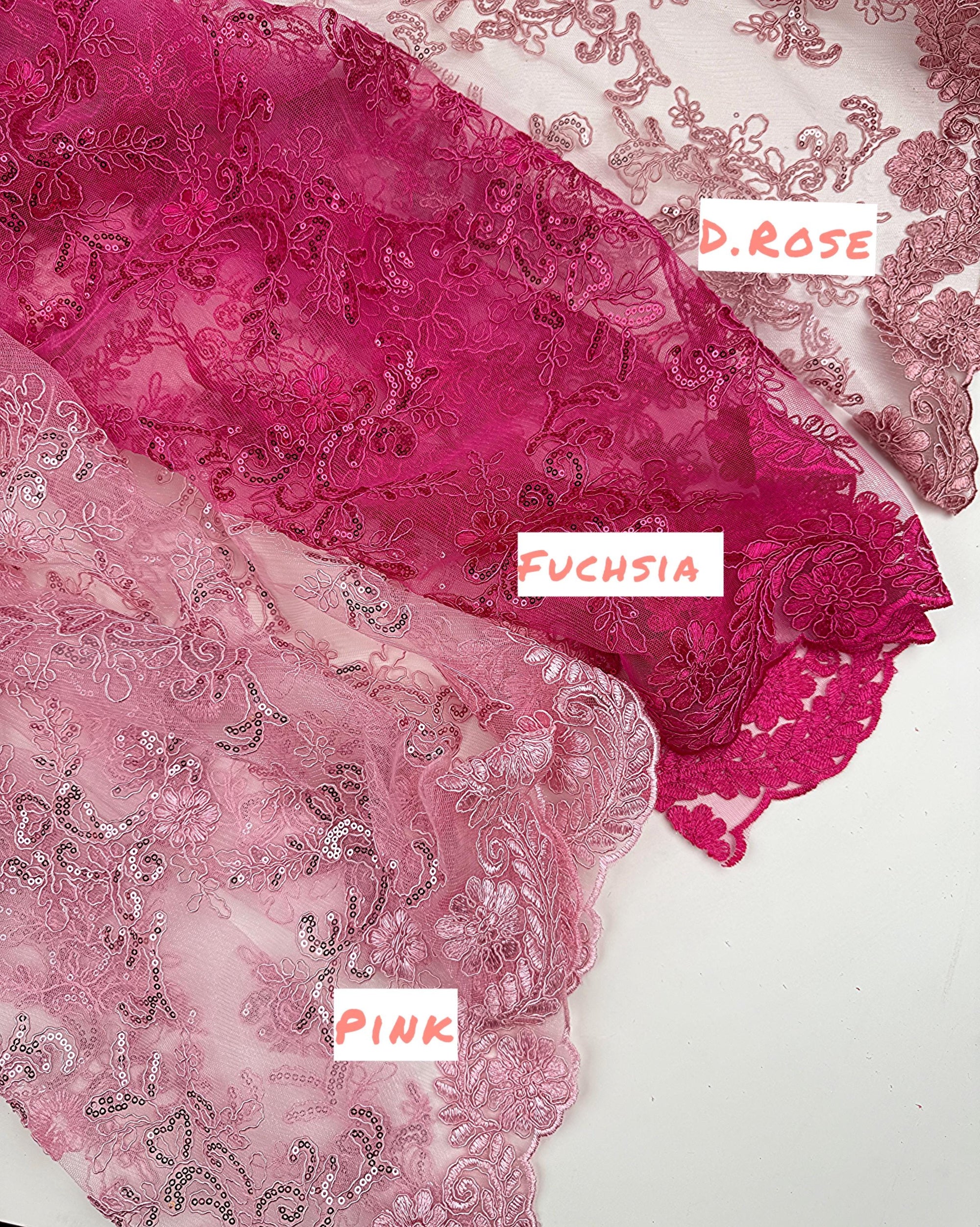 Floral Lace Fabric by Yard Embroidery Corded With Sequins Material Non Stretch Sequined Embroidered On Lace Bridal Wedding Gowns, Crafting