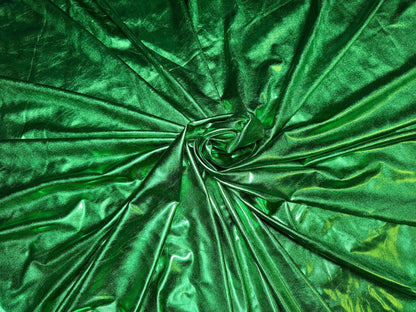 Kelly Green Metallic Lame Spandex Fabric, 4 - Way Stretch Foil Fabric by the Yard, Shiny Green Dancewear, Costumes, Luxury Apparel Material - from Gala Textile