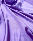 Lavender Silky Stretch Charmeuse Satin Fabric By Yard, Purple Bridal Soft Silky Material, Lilac Stretch Satin for Gowns, Backdrops, Crafts - from Gala Textile