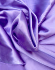Lavender Silky Stretch Charmeuse Satin Fabric By Yard, Purple Bridal Soft Silky Material, Lilac Stretch Satin for Gowns, Backdrops, Crafts - from Gala Textile