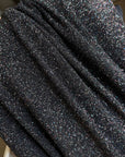 Luxurious 4 Way Stretch Black Lurex Glitter Fabric, Shimmer Sparkle by Yard for Gown, Backdrop, Drapes Black Glitter Party Dress Material - from Gala Textile