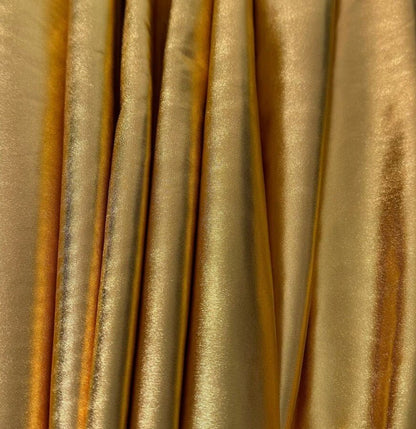 Metallic Gold Foil Spandex Lame Fabric by Yard Gold Lame Material, All Over Foil on Stretch Knit, for Dance Wear Costumes, Dresses, Leggings - from Gala Textile