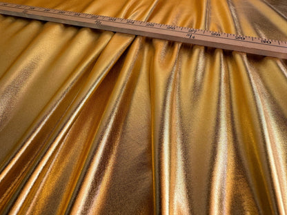 Metallic Gold Foil Spandex Lame Fabric by Yard Gold Lame Material, All Over Foil on Stretch Knit, for Dance Wear Costumes, Dresses, Leggings - from Gala Textile