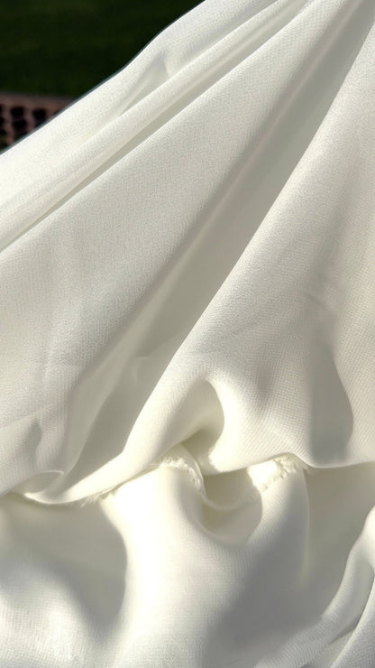 Off White Chiffon Fabric By Yard, Sheer Fabric Light Weight Chiffon White Bridal Material for Gowns Drapes, Dress Arch Draping Fabric Crafts - from Gala Textile