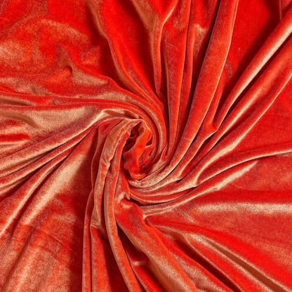 ORANGE VELVET Fabric, Stretch Velvet Fabric by Yard, Polyester Velvet Fabric For Dresses, Clothes Costumes Scrunchies, Craft Bows, Backdrops - from Gala Textile