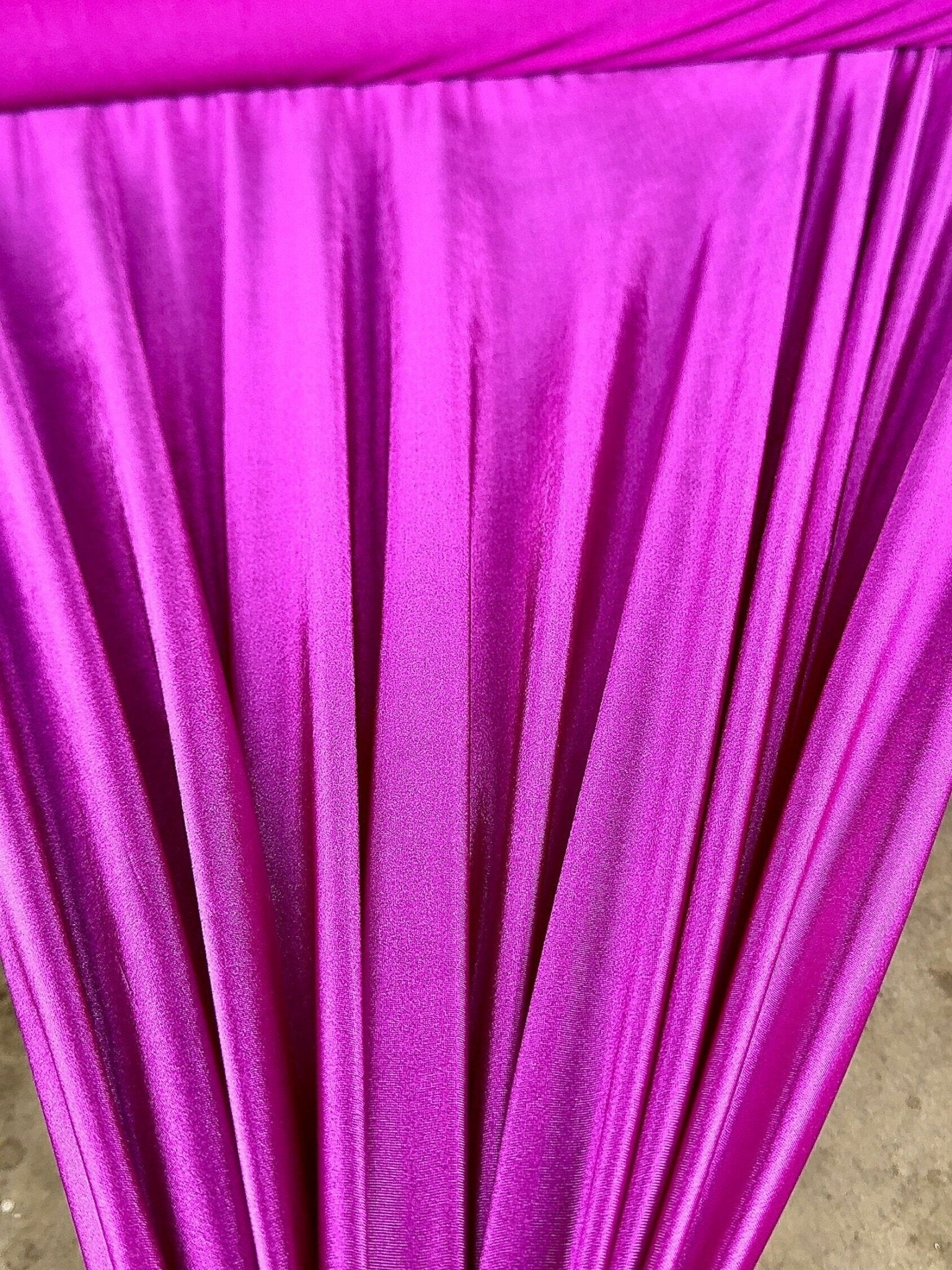Pink Purple Casino Stretch Fabric Shiny Satin Spandex, Luxury Stretch Fabric for Dress, Activewear, Costumes, Spandex Knit Fabric by Yard - from Gala Textile