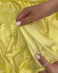 Butter Yellow Shiny Milliskin Nylon Spandex Fabric 4-Way Stretch