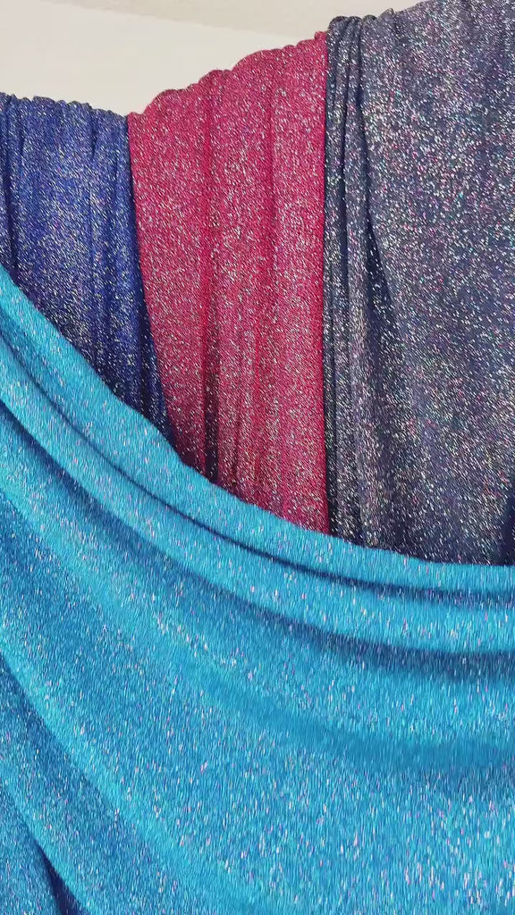4 Way Stretch Multi Colored Glitter Spandex For Dressmaking Sparkly Nylon Spandex Knit Shimmery Dance Wear Super Stretch Black Material