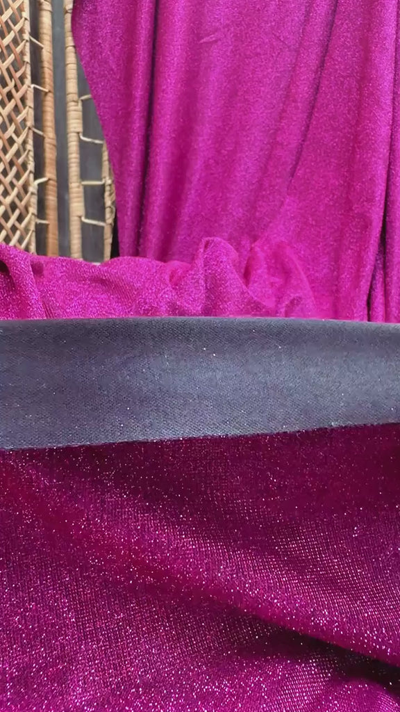Fuchsia Shimmer Lurex Knit Fabric by Yard Knit Fuchsia Luxury Sparkle Fabric Spandex Glitter, Sparkle Evening Bridal Gowns, Backdrops, Bows