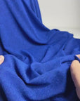 Royal Blue Spandex Lurex Knit Fabric, 4 Way Stretch Shimmery Dance Wear Fabric, Blue Glittery Nylon Spandex By Yard, Premium Quality 60''