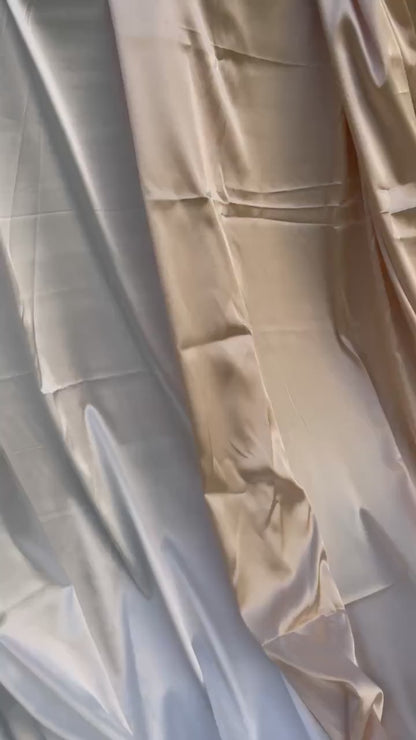 Luxurious Silky Stretch Charmeuse Fabric By the Yard, Premium Bridal Satin Fabric for Bride Dresses Making Gowns Party Drape Decorations