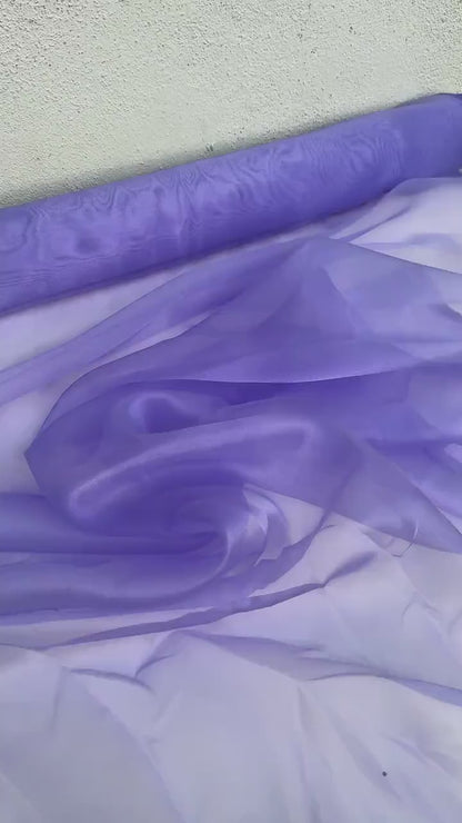 Purple Crystal Organza Fabric By Yard Light Lilac Organza, Shiny Sheer Organza Material for Grils Dresses Tutus Bridal Gowns Event Decor DIY