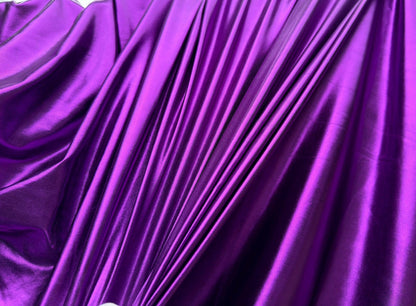 Purple Spandex Lame Foil Fabric by Yard 4 way Stretch Purple Metallic Fabric Lame, All Over Foil on Stretch Knit for Apparel Dresses Gowns - from Gala Textile