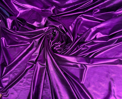 Purple Spandex Lame Foil Fabric by Yard 4 way Stretch Purple Metallic Fabric Lame, All Over Foil on Stretch Knit for Apparel Dresses Gowns - from Gala Textile