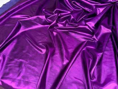 Purple Spandex Lame Foil Fabric by Yard 4 way Stretch Purple Metallic Fabric Lame, All Over Foil on Stretch Knit for Apparel Dresses Gowns - from Gala Textile