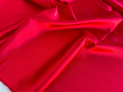 Red Satin Stretch Charmuse, Silk Charmuse Fabric, Stretch Satin Fabric,Red Luxury Silk Satin Charmuse,Light Weight Sold By The Yard 58 - from Gala Textile