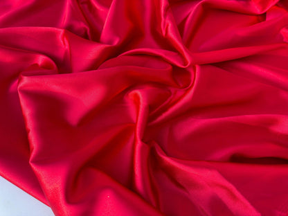 Red Satin Stretch Charmuse, Silk Charmuse Fabric, Stretch Satin Fabric,Red Luxury Silk Satin Charmuse,Light Weight Sold By The Yard 58 - from Gala Textile