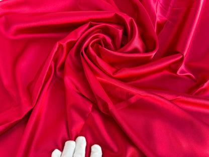 Red Satin Stretch Charmuse, Silk Charmuse Fabric, Stretch Satin Fabric,Red Luxury Silk Satin Charmuse,Light Weight Sold By The Yard 58 - from Gala Textile