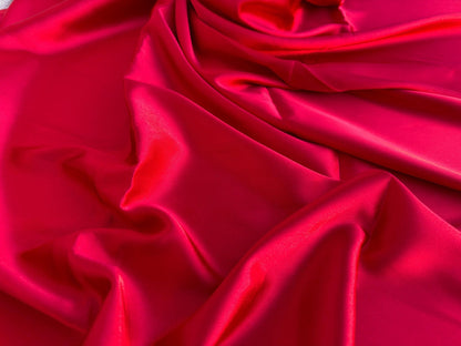 Red Satin Stretch Charmuse, Silk Charmuse Fabric, Stretch Satin Fabric,Red Luxury Silk Satin Charmuse,Light Weight Sold By The Yard 58 - from Gala Textile