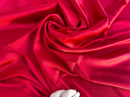 Red Satin Stretch Charmuse, Silk Charmuse Fabric, Stretch Satin Fabric,Red Luxury Silk Satin Charmuse,Light Weight Sold By The Yard 58 - from Gala Textile