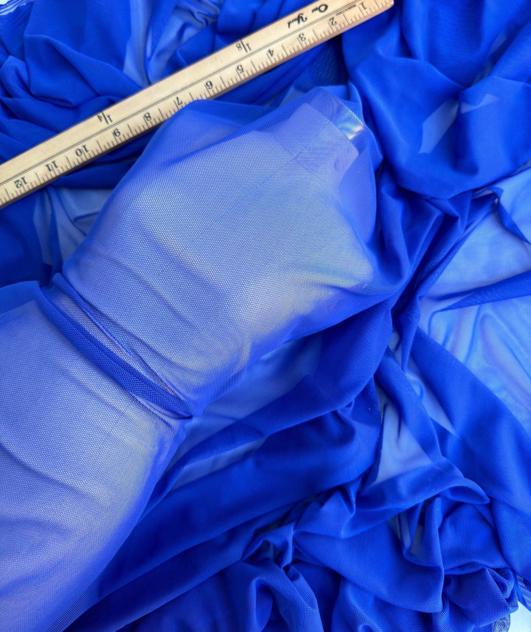 Royal Blue 4 - Way Stretch Power Mesh Fabric by Yard, Luxury Sheer Soft for Bridal, Yoga Wear, Dresses, Lingerie, Activewear Event Decoration - from Gala Textile