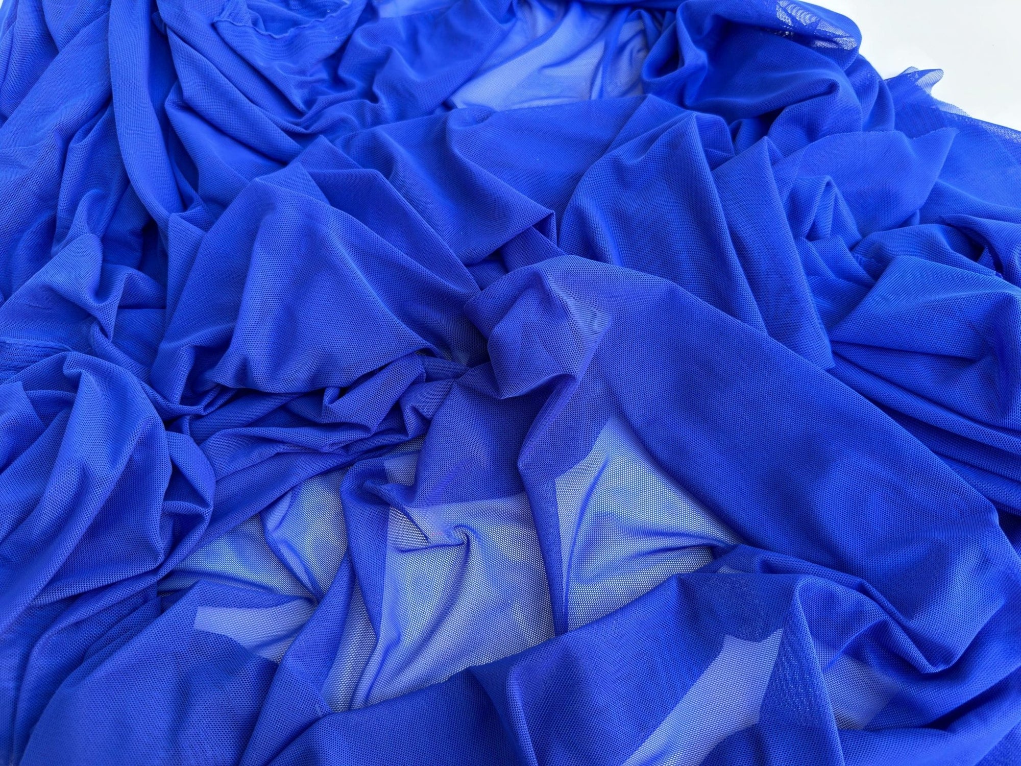 Royal Blue 4 - Way Stretch Power Mesh Fabric by Yard, Luxury Sheer Soft for Bridal, Yoga Wear, Dresses, Lingerie, Activewear Event Decoration - from Gala Textile