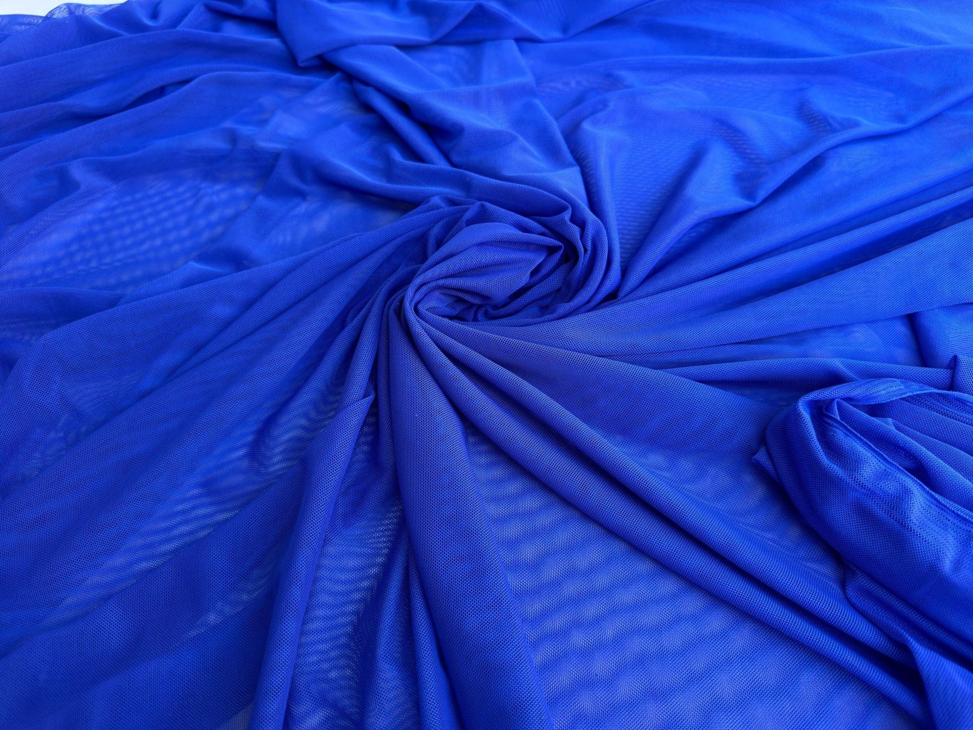 Royal Blue 4 - Way Stretch Power Mesh Fabric by Yard, Luxury Sheer Soft for Bridal, Yoga Wear, Dresses, Lingerie, Activewear Event Decoration - from Gala Textile