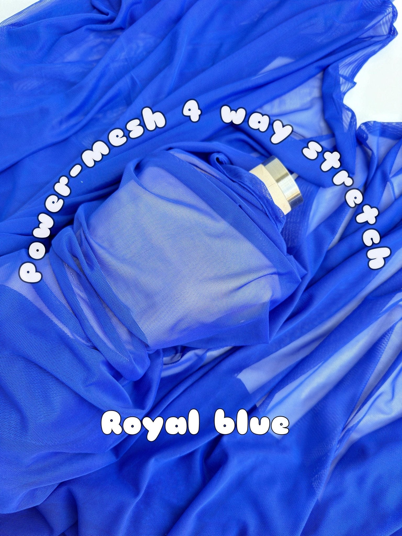 Royal Blue 4 - Way Stretch Power Mesh Fabric by Yard, Luxury Sheer Soft for Bridal, Yoga Wear, Dresses, Lingerie, Activewear Event Decoration - from Gala Textile