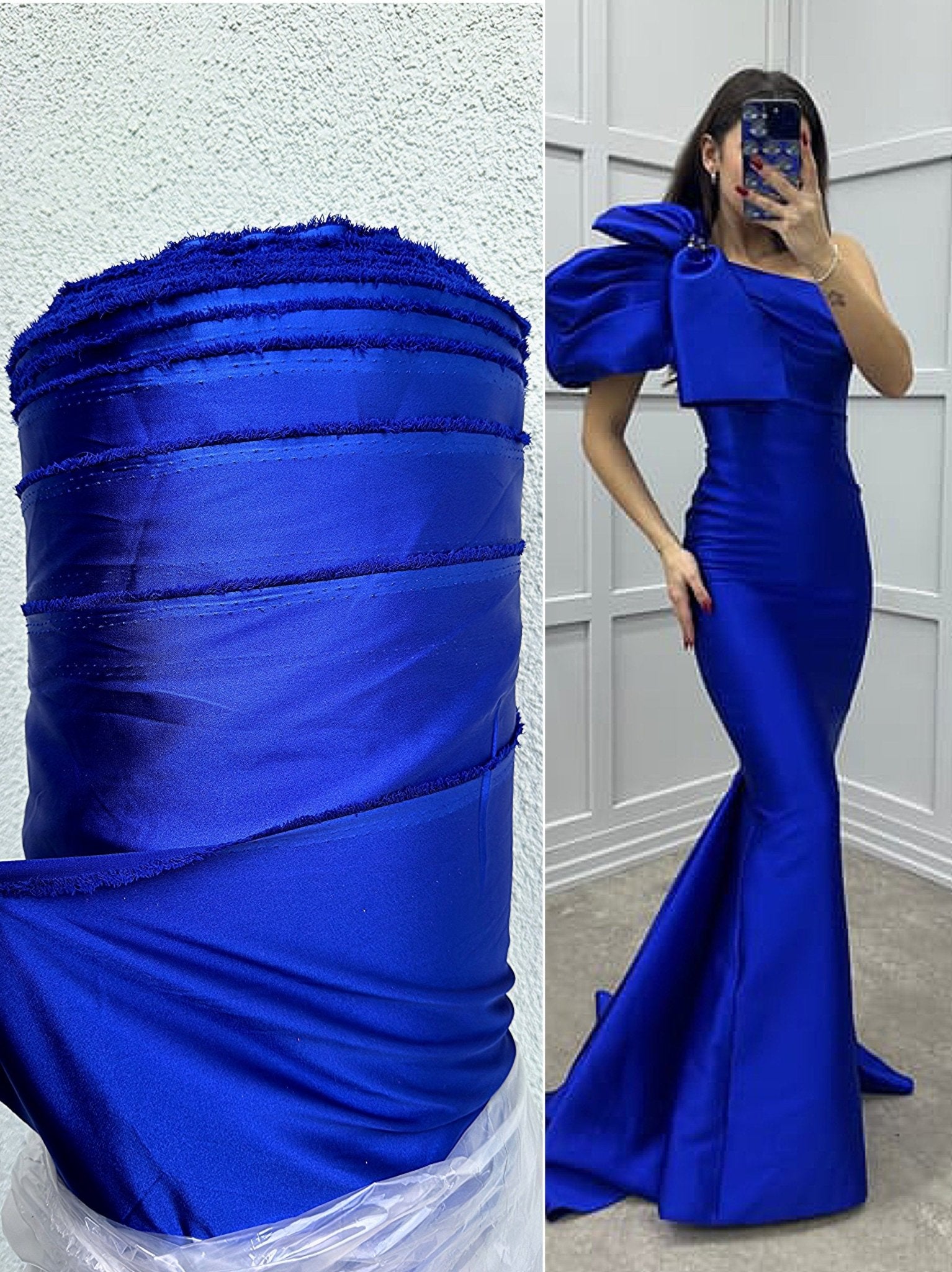 Royal Blue Luxury Silky Satin Gala Textile Royal Blue Luxury Silky Satin Gala Textile