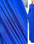 Royal Blue Spandex Lurex Knit Fabric, 4 Way Stretch Shimmery Dance Wear Fabric, Blue Glittery Nylon Spandex By Yard, Premium Quality 60'' - from Gala Textile