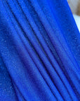 Royal Blue Spandex Lurex Knit Fabric, 4 Way Stretch Shimmery Dance Wear Fabric, Blue Glittery Nylon Spandex By Yard, Premium Quality 60'' - from Gala Textile