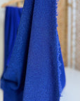Royal Blue Spandex Lurex Knit Fabric, 4 Way Stretch Shimmery Dance Wear Fabric, Blue Glittery Nylon Spandex By Yard, Premium Quality 60'' - from Gala Textile