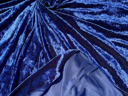 Royal Blue Velvet Polyester Spandex Prom Dresses Pants Table Runner Royal Blue Backdrops Costumes Stretch Fabric By The Yard 4 way Stretch - from Gala Textile