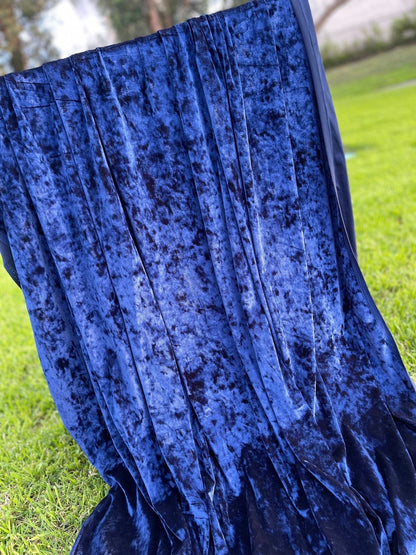 Royal Blue Velvet Polyester Spandex Prom Dresses Pants Table Runner Royal Blue Backdrops Costumes Stretch Fabric By The Yard 4 way Stretch - from Gala Textile