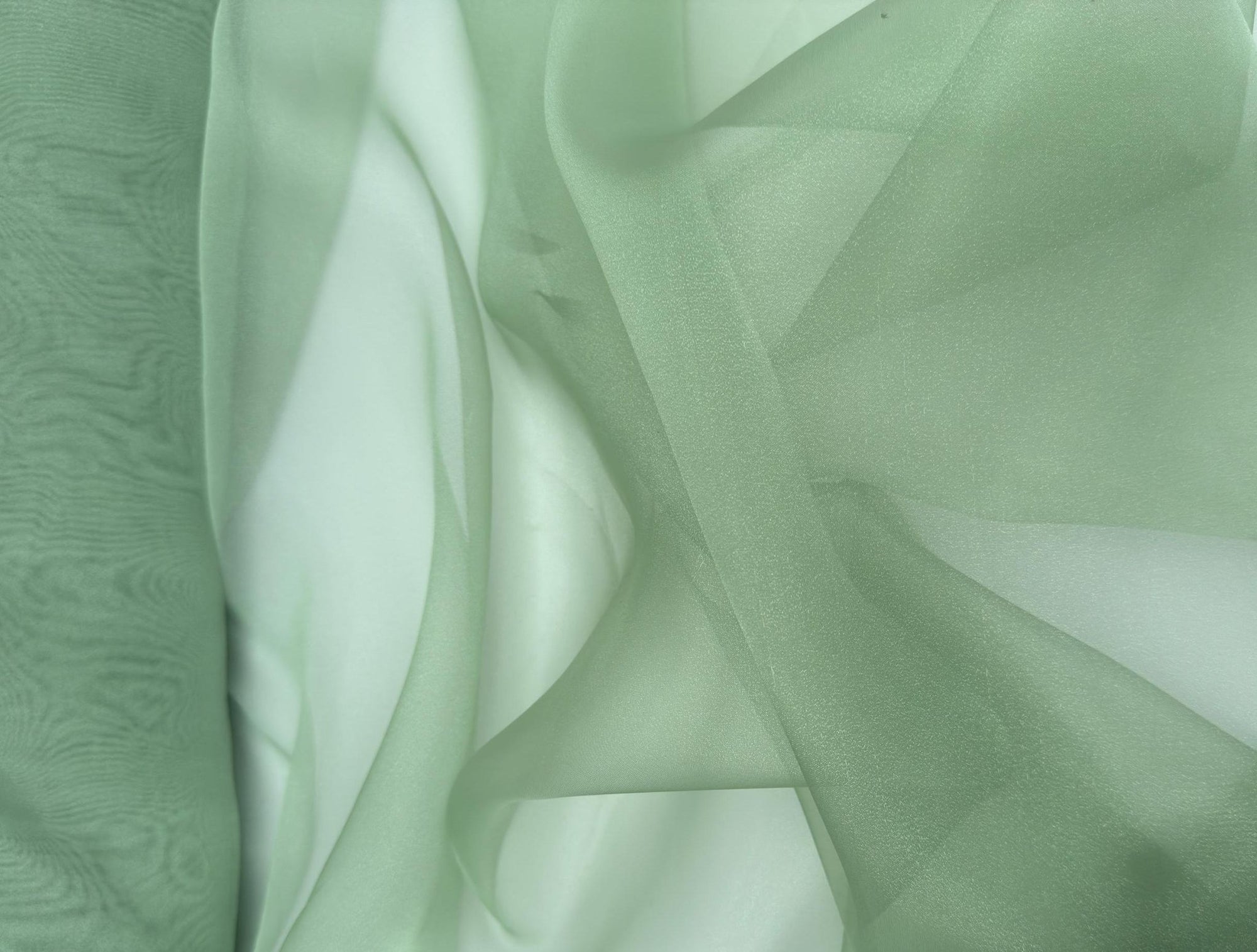 Sage Crystal Organza Fabric By the Yard, Shinny Green Organza Material for Wedding Wear, Evening Gowns, Event Decoration, Bows Making Fabric - from Gala Textile