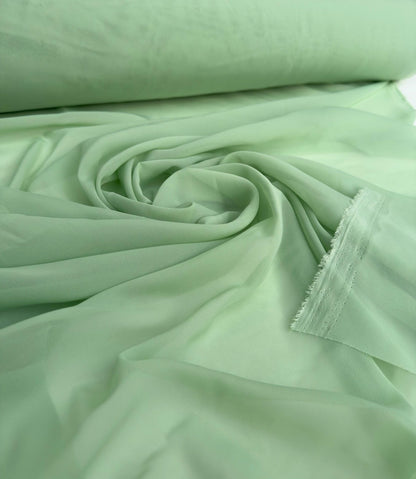 Sage Green Chiffon Fabric By Yard, Light Green Material Chiffon Sheer Light Weight Green Chiffon Fabric for Dress, Veil Arch Decoration - from Gala Textile