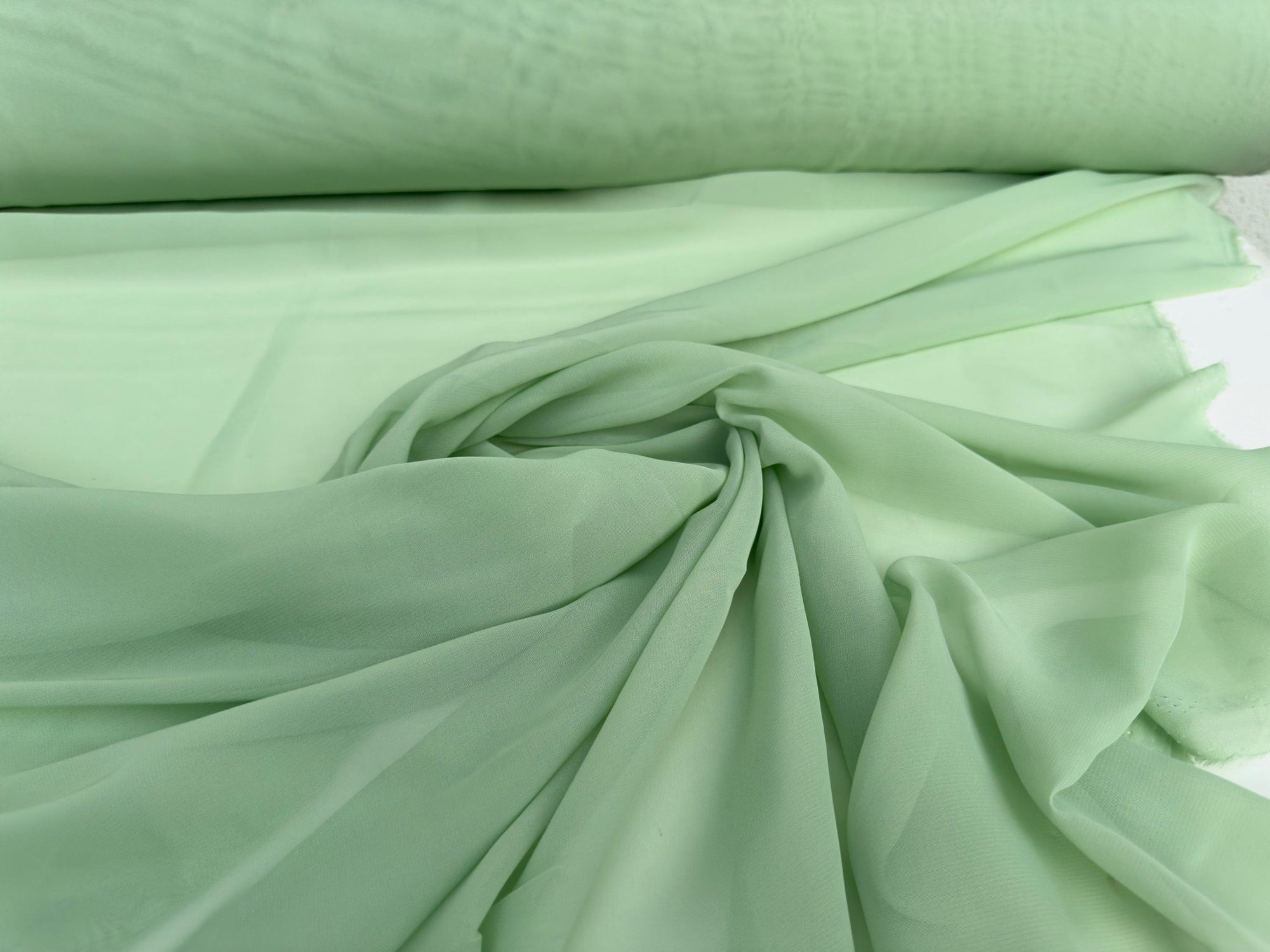 Sage Green Chiffon Fabric By Yard, Light Green Material Chiffon Sheer Gala Textile Sage Green Chiffon Fabric By Yard, Light Green Material Chiffon Sheer Gala Textile