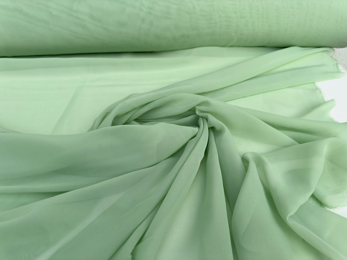 Sage Green Chiffon Fabric By Yard, Light Green Material Chiffon Sheer Light Weight Green Chiffon Fabric for Dress, Veil Arch Decoration - from Gala Textile