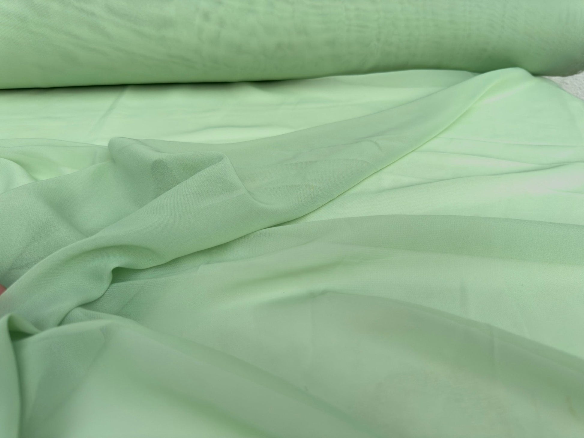 Sage Green Chiffon Fabric By Yard, Light Green Material Chiffon Sheer Light Weight Green Chiffon Fabric for Dress, Veil Arch Decoration - from Gala Textile