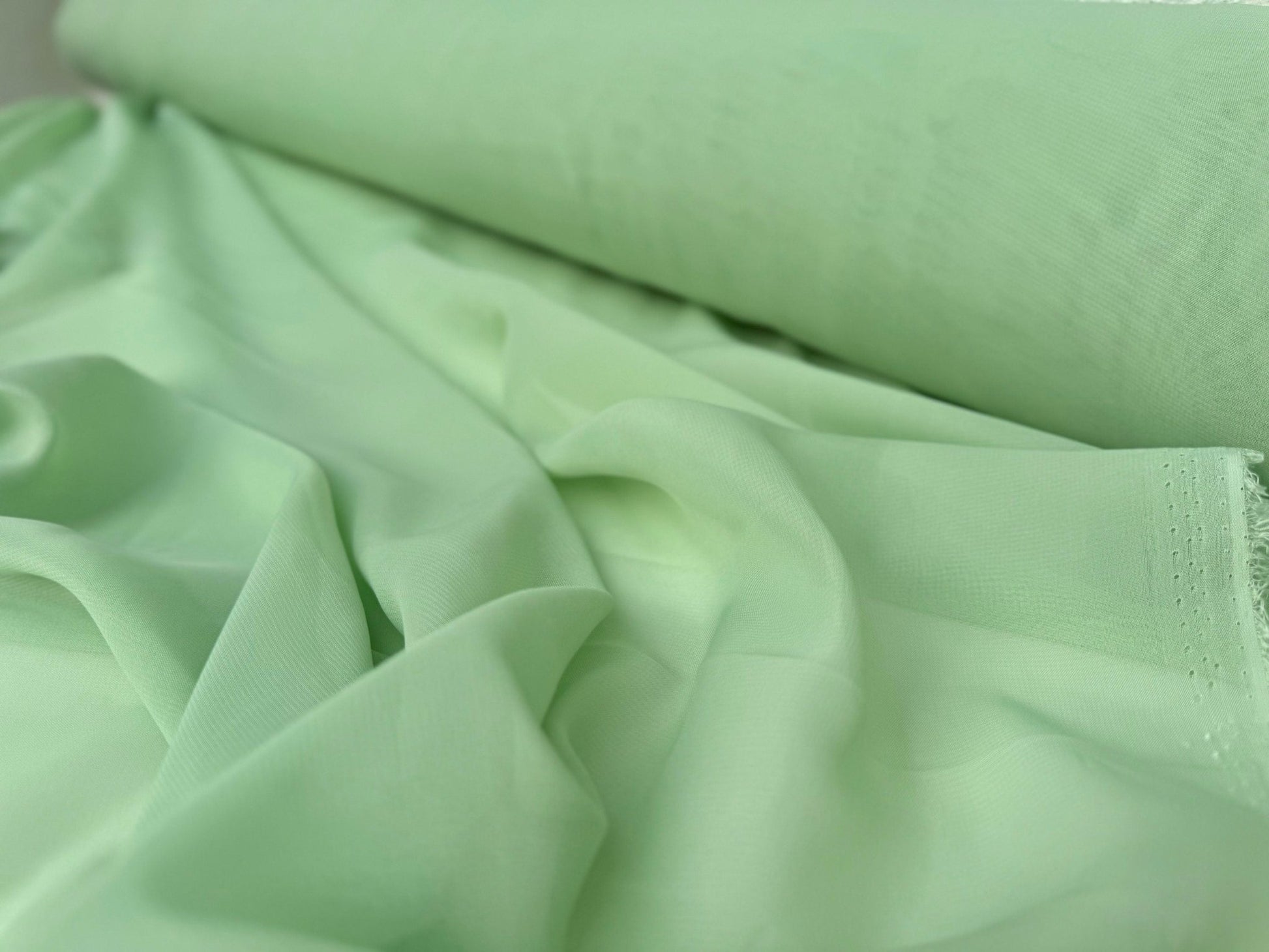 Sage Green Chiffon Fabric By Yard, Light Green Material Chiffon Sheer Light Weight Green Chiffon Fabric for Dress, Veil Arch Decoration - from Gala Textile